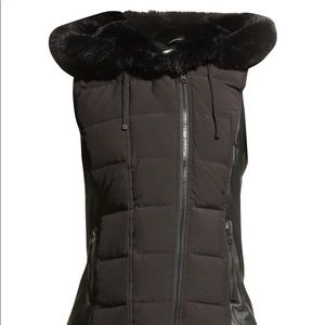 Asymmetric Hooded Moto Vest